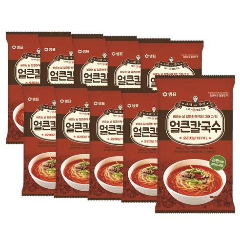 샘표 얼큰 칼국수, 101g, 100개입