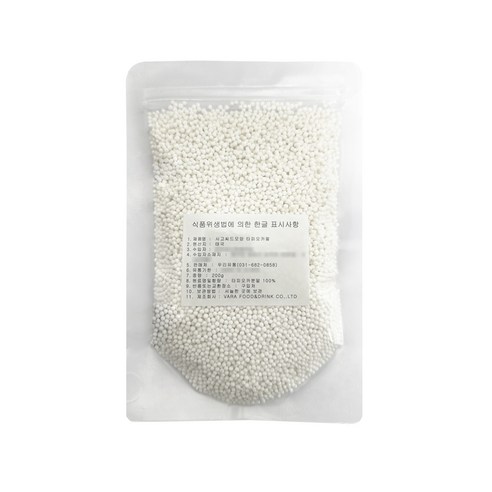 Sago Tapioca Pearls white 사고 화이트 타피오카 펄 200g, 1개