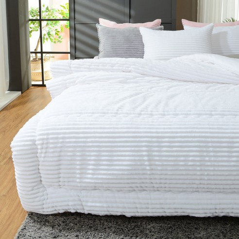 아르떼베딩 마이크로 모달 한파용 겨울 따뜻한 착번 극세사 차렵이불 세트 SS/Q