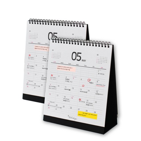 아이씨엘디자인 Desk Calendar 2022 2p, Black