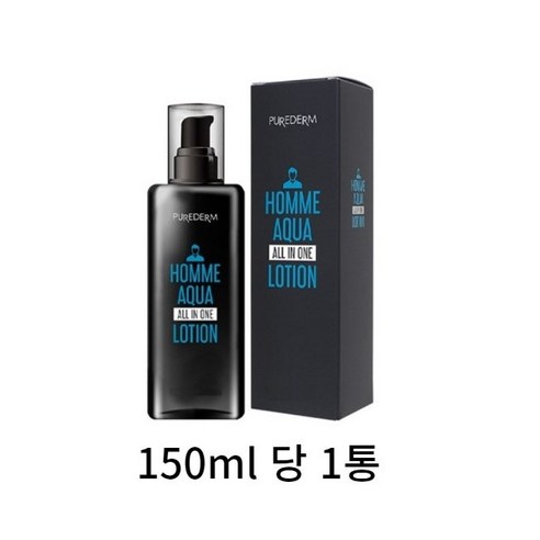 퓨어덤 남성용 옴므 아쿠아 올인원 로션, 150ml, 2개