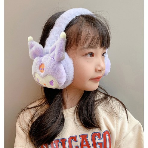 겨울용품으로 디자인된 산리오 귀여운 귀마개 어린이 따뜻하귀 귀도리 시나모롤 쿠로미 마이멜로디