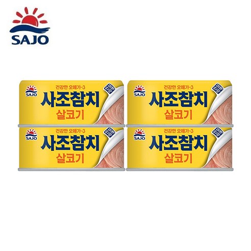 사조 살코기 참치, 150g, 4개