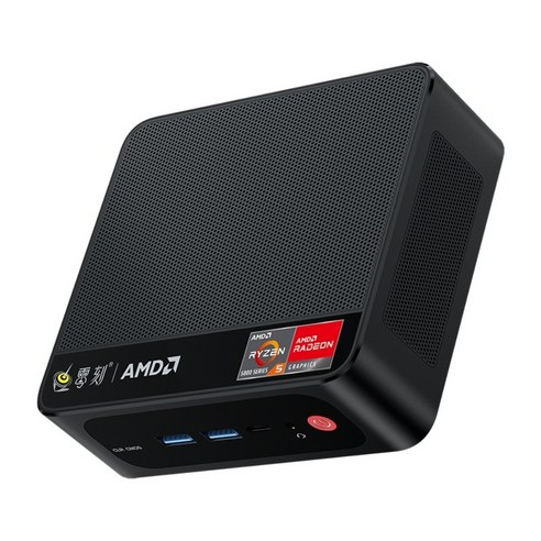 BEELINK SER5 R5-5560U 미니pc 베어본 AMD, 검은색