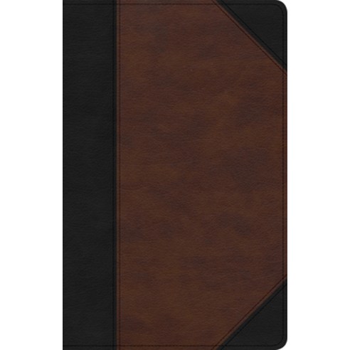 CSB Large Print Personal Size Reference Bible Black/Brown Leathertouch Imitation Leather, Holman Bibles, English, 9781087721859