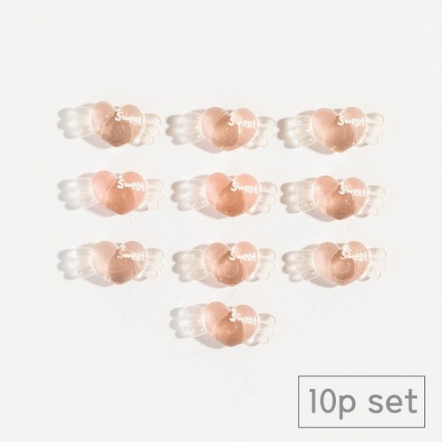 84x84 냉장고 현관문 인테리어 자석 마그넷, 날개하트10p