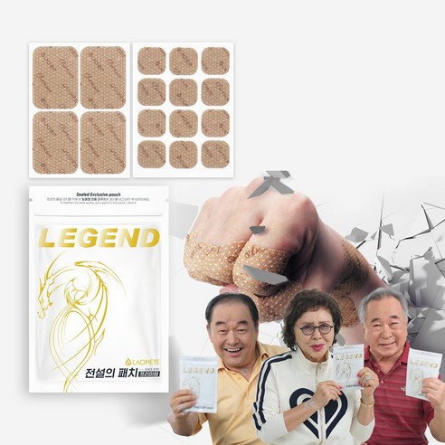 [TV홈쇼핑정품 인포벨]전설의 패치 한방에 팍 김형자 김호영 박칠용 라오메뜨 손목 발목 허리 근육 관절 패치, 4개, 52매입