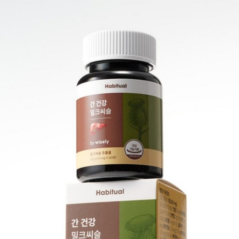 [식약처 권고 정량] 간 건강 밀크씨슬 플러스, 1개, 60정