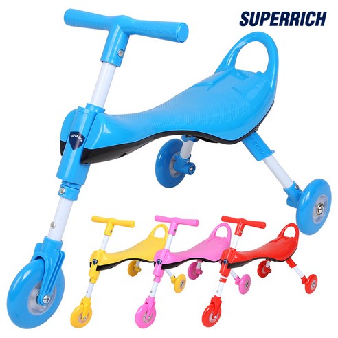 슈퍼리치 손잡이 접이식 유아 세발자전거 OL02 접이식자전거 휴대용자전거, OL02-02 레드 세발자전거