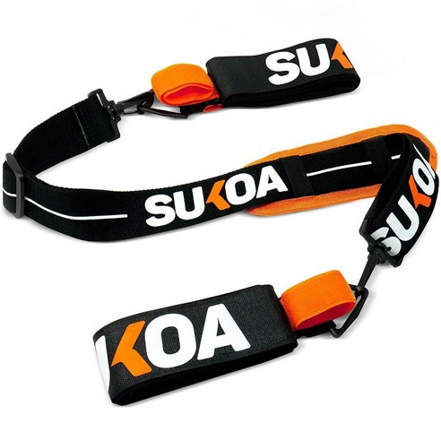 Sukoa 스키 & 폴 캐리어 스트랩 - 쿠션 홀더가 있는 어깨 슬링 긁힘으로부터 보호 - 다운힐 스키 오지 기어 스키 액세서리 남성 및 여성용