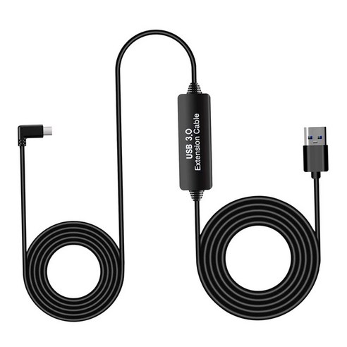 Quest VR 헤드셋용 증폭기가 있는 USB 3.0 링크 케이블에 16피트 Type-C, 릴레이 증폭기, 16ft 5m, 플라스틱