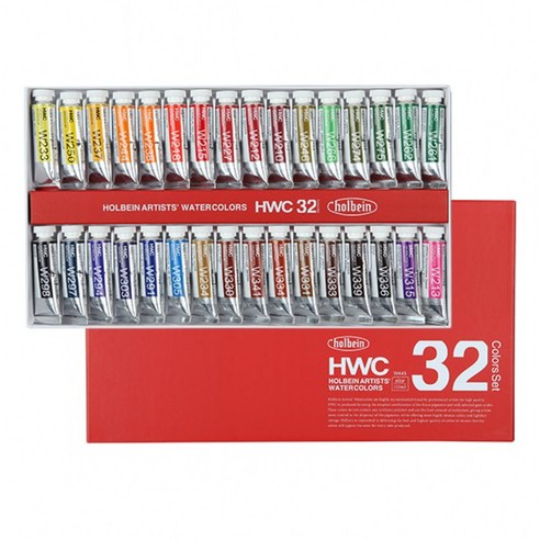 홀베인 HWC 수채화물감 32색 세트: 섬세한 표현을 위한 예술가의 동반자 홀베인수채물감