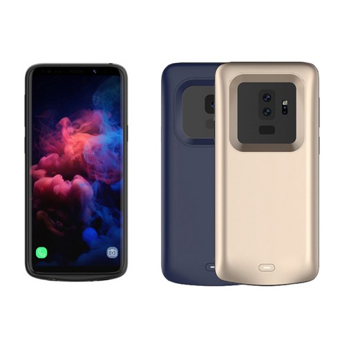 아이앤지코리아 휴대폰 케이스형 보조배터리 4700mAh, 갤럭시S9, 다크블루
