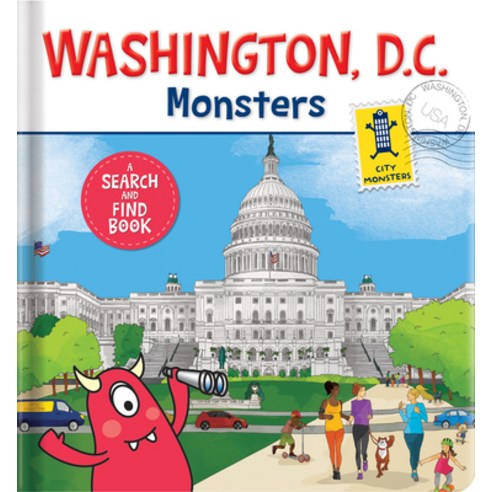 (영문도서) Washington D.C. Monsters: A Search-And-Find Book Board Books, City Monsters, English, 9782924734063