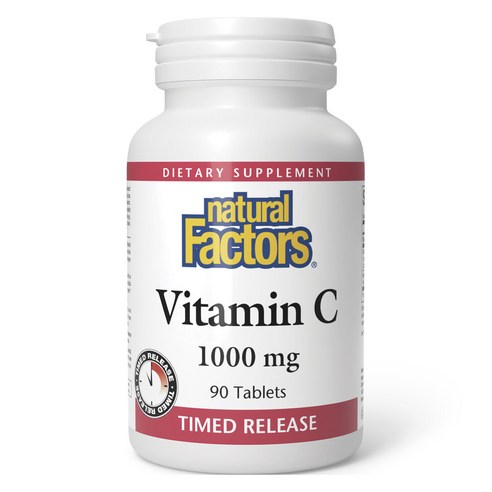 네추럴팩터스 비타민 C 1000mg 타임드 릴리즈 타블렛, 1개, 90정