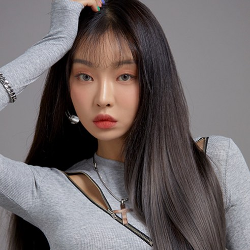 가발매니아 퍼스널 컬러 브릿지 웨이브 피스, 1개, 스모키그레이