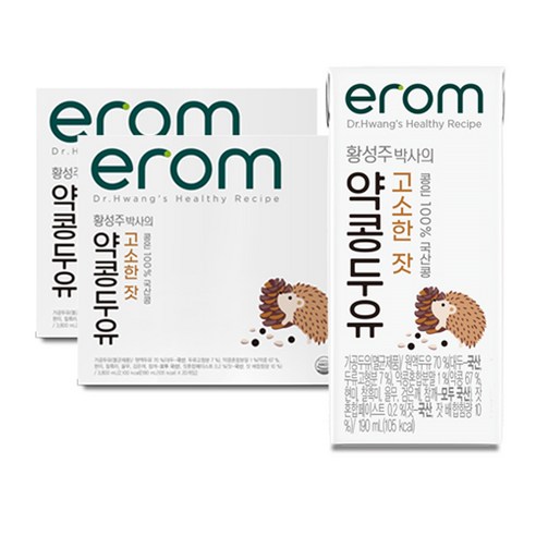 이롬 황성주 약콩 고소한잣두유 190ml x 40팩, 40개