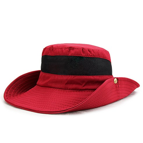 DFMEI 아웃도어 남여름메쉬캡 챙비니 남성 선캡 등산 낚시 모자입니다, DFMEI 붉은색