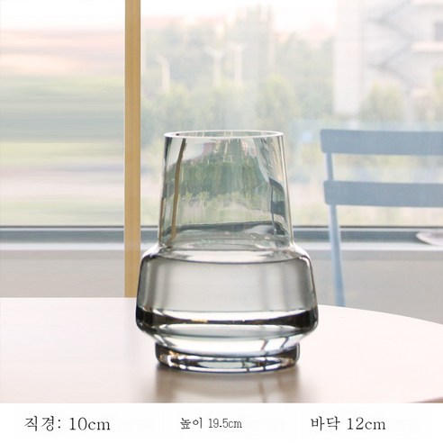 DFMEI 북유럽 유리 꽃병 투명 창의 거실 백합 장미 부귀죽 꽃꽂이 식탁 사무실 장식품", 작은 회색, {"패션의류/잡화 사이즈":"DFMEI"}