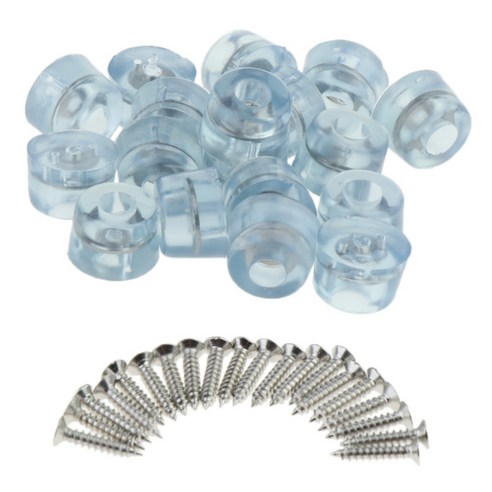 18 개 가구 다리 글라이드 슬라이더 의자 소파 소파 피트 패드 카펫 보호기, 클리어, 20x14mm, 플라스틱