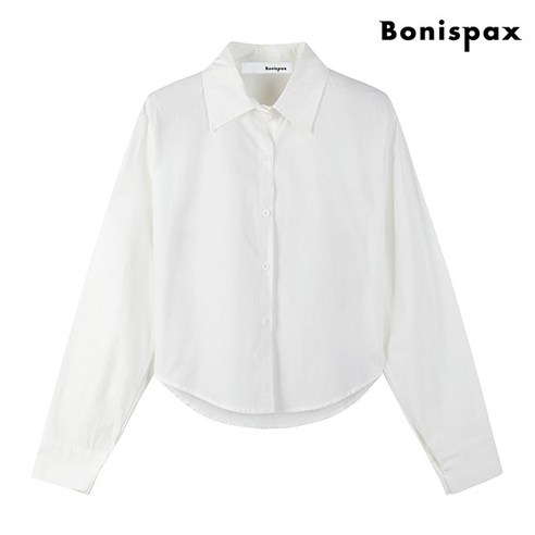 보니스팍스 카라넥 심플 데일리 크롭 긴팔 셔츠 (XO1BA021L0)