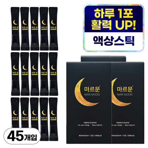 아자차 마르문 남성 아르기닌 마카 아연 야관문 고함량 액상스틱, 300ml, 3개