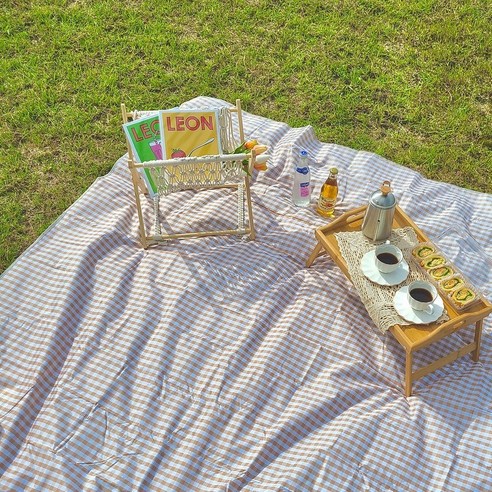 센트팜 피크닉 돗자리 매트 양면 방수 휴대용 야외용 캠핑, 1_브라운