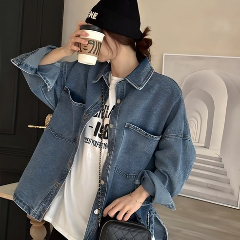 난닝구 여성용 페더렌 데님 남방