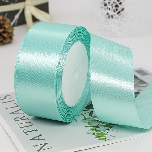 기본 새틴 공단 리본끈 40mm 22m, 53# 티파니블루