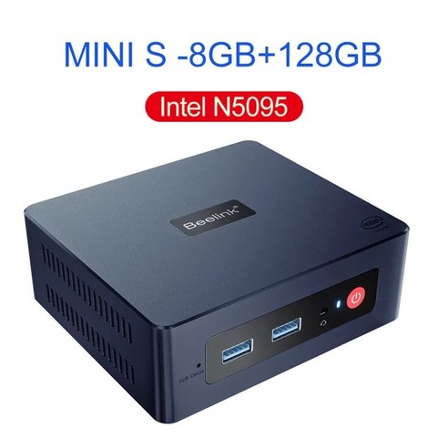 와이퍼 블레이드 암 비링크 Beelink 데스크탑 게이밍 컴퓨터 미니 S 인텔 11 세대 N5095 PC N100 S12 Pro DDR4 8GB 128GB SSD N95 VS GK, Intel Processor, UK, N5095 8G128G