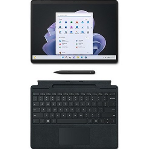 마이크로소프트 2022 서피스 프로9 노트북 13 + 키보드 + 슬림펜 2, Platinum(노트북), Black(키보드), 256GB, 8GB, WIN11 Home, QEZ-00015/8X6-00017