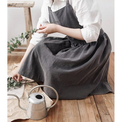드리다상점 데일리 원피스 유럽감성 앞치마, 1개, 챠콜