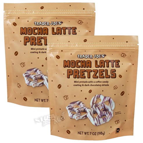 [1+1] 트레이더조 모카 라테 프레즐 프레첼 198g TRADER JOE'S MOCHA LATTE PRETZELS, 2개