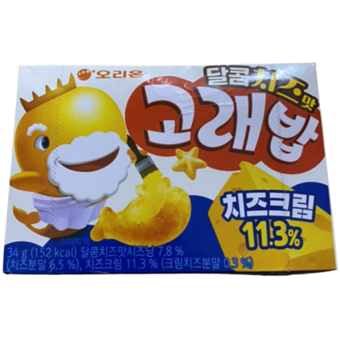   고래밥 달콤치즈맛, 34g, 3개