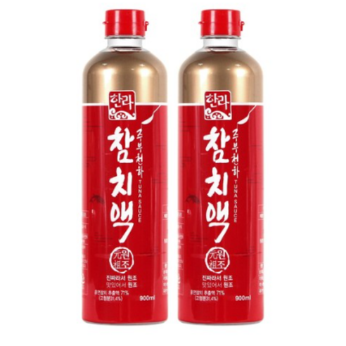 한라 참치액, 900ml, 2개