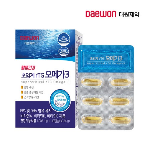 대원제약 초임계 알티지 rTG 오메가3 30캡슐 1박스 (1개월분), 30정, 1개