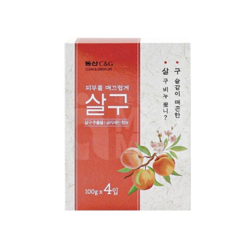 (메카몰) 크리오 동산씨앤지 살구비누 100g 4입, 6개