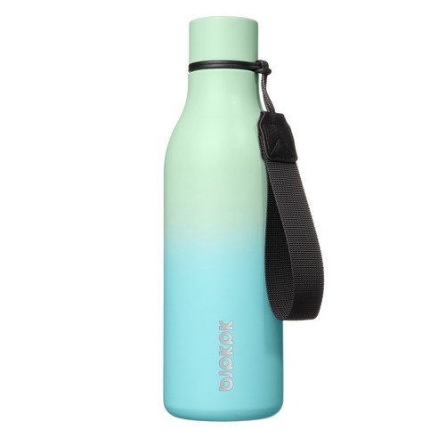 bjpkpk 프리미엄 스테인리스 스틸 보온병, 1개, 그라데이션 민트, 530ml