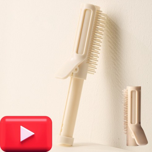 프라홈 미니 접이식 매직 헤어 롤브러쉬, 1개, 베이지