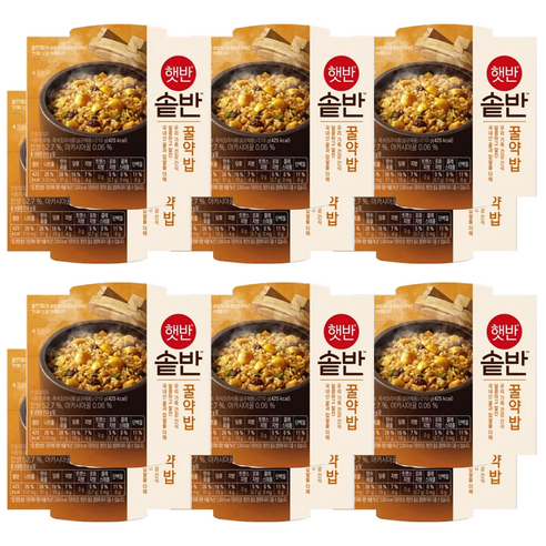 햇반 솥반 꿀약밥, 210g, 12개