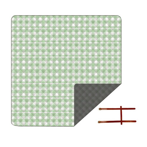 초음파 세탁 가죽 2*2m 쿠션 두꺼운 야외 방습 쿠션 쿠션, 200*200cm, 레드 블루 스트랩 밴드