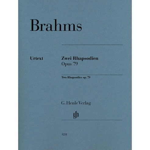 Brahms - 2 Rhapsodies op. 79 브람스 - 2개의 광시곡 Henle 헨레