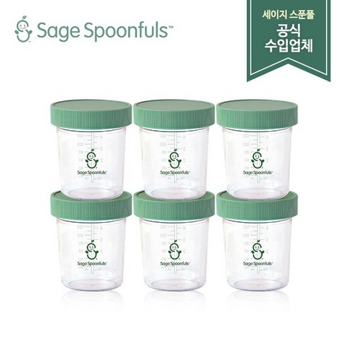 [세이지스푼풀]NEW 유리 180ml 3P 2개 세트/이유식기/이유식준비물/이유식용기/이유식식기, 없음