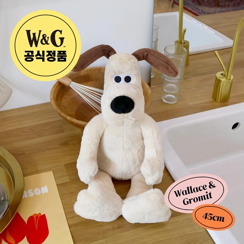 [공식 라이센스] 월레스와 그로밋 중형 인형 – 45cm, 단일 품목
