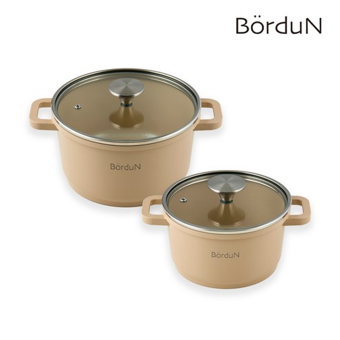 보오든 모던 IH 인덕션 냄비세트 2종, 1세트, 양수16cm + 양수20cm, 커피