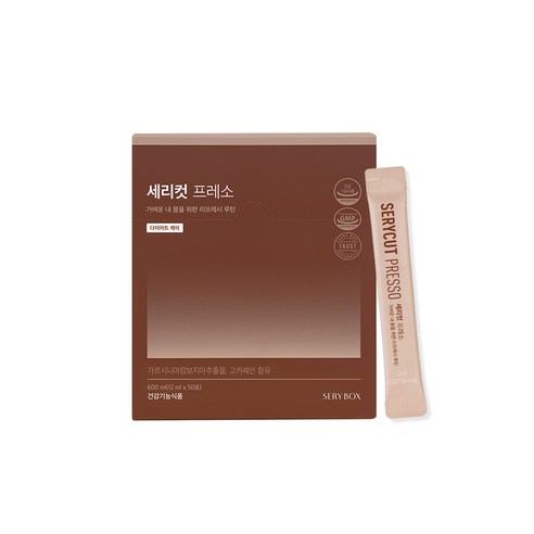 [세리박스] 세리컷 프레소 (50포입) / 가르시니아 / 다이어트 커피 / 칼로리 컷팅제 / 체지방 컷팅제 / 탄수화물 컷팅제, 600ml, 1개