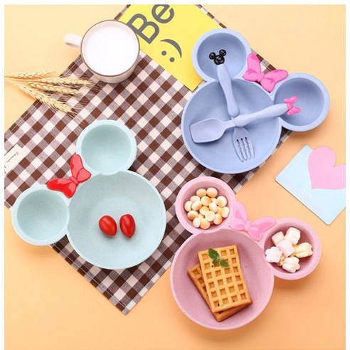 유아 식기세트 아기 식판세트 이유식 아동 어린이집 유치원 그릇, 블루