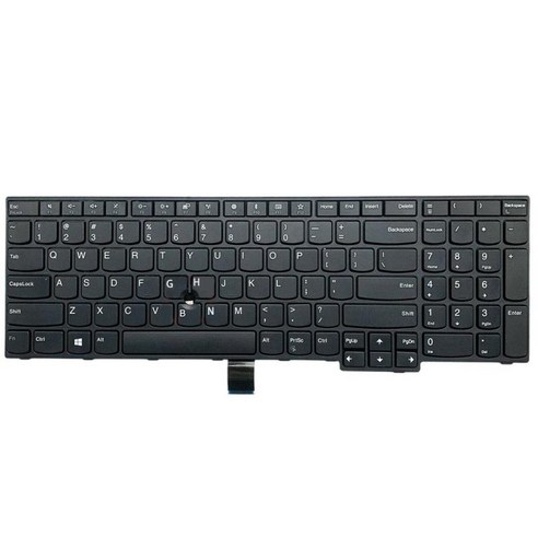 ThinkPad 01AX160 풀 사이즈 디자인을 위한 US 레이아웃 키보드 교체, 검은 색, 노트북 키보드, 플라스틱