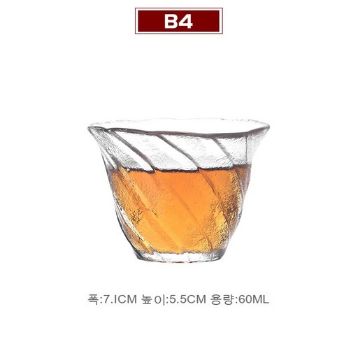 스노우드림 소주잔 내열유리찻잔 일본소주잔 청주잔 백주잔, B4-캐릭터컵 1개세트