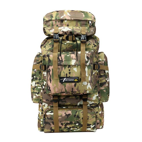 배낭 하이킹 70L 배낭 데이팩 자루 Haversack Adventure 여행 가방 가방 -, 산 카모, 70x36x20CM, 나일론